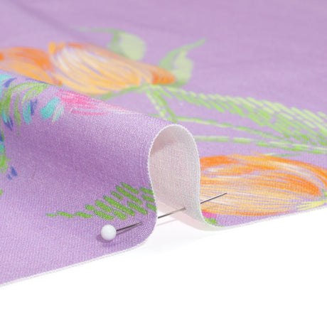 Mood Exclusive Lilac Stitch by Stitch Linen and Cotton Woven