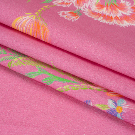 Mood Exclusive Pink Stitch by Stitch Linen and Cotton Woven