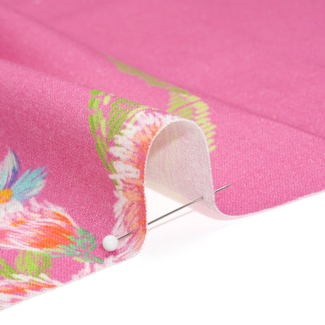 Mood Exclusive Pink Stitch by Stitch Linen and Cotton Woven