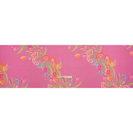 Mood Exclusive Pink Stitch by Stitch Linen and Cotton Woven