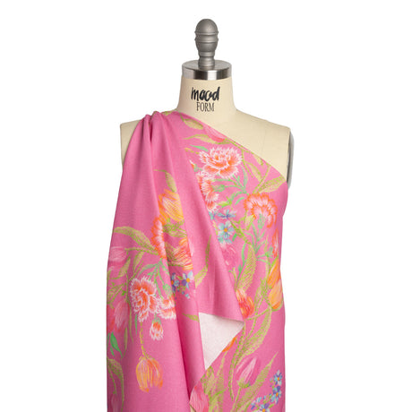 Mood Exclusive Pink Stitch by Stitch Linen and Cotton Woven