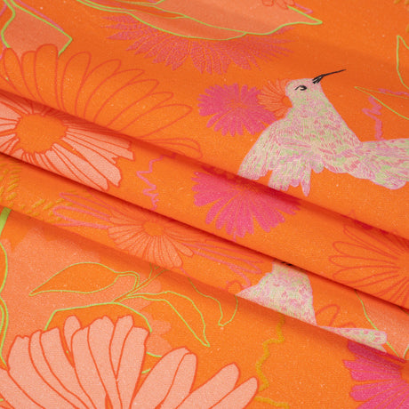 Mood Exclusive Hummingbird Heart Linen and Cotton Woven