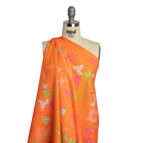 Mood Exclusive Hummingbird Heart Linen and Cotton Woven