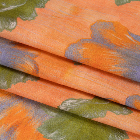 Mood Exclusive Orange Clementines and Lavender Cotton Crepe