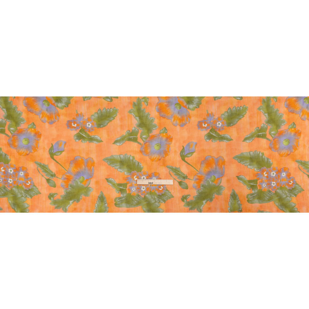 Mood Exclusive Orange Clementines and Lavender Cotton Crepe