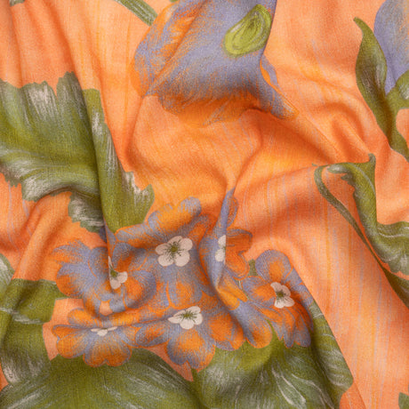 Mood Exclusive Orange Clementines and Lavender Cotton Crepe