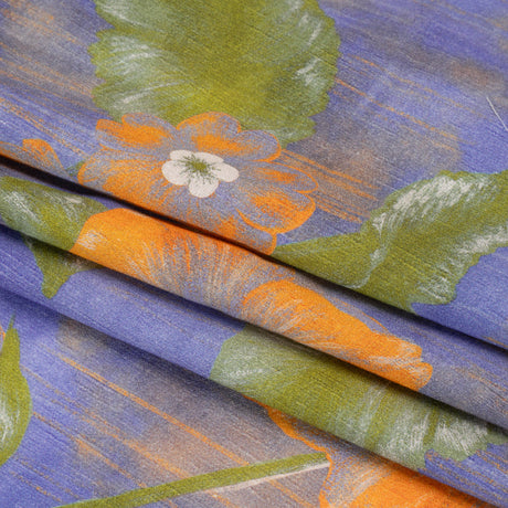 Mood Exclusive Blue Clementines and Lavender Cotton Crepe