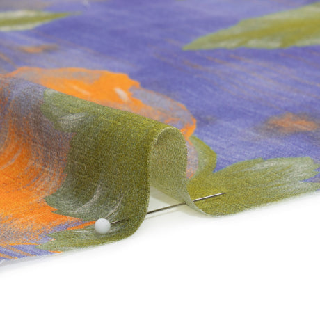 Mood Exclusive Blue Clementines and Lavender Cotton Crepe