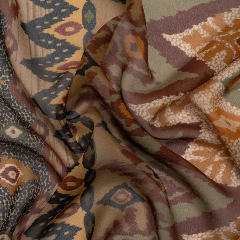 Mood Exclusive Ochre Land and Sky Viscose Chiffon