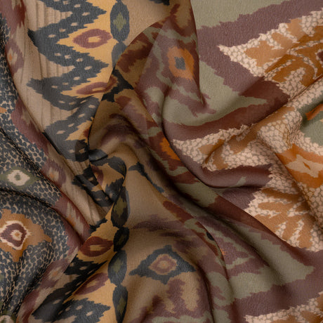 Mood Exclusive Ochre Land and Sky Viscose Chiffon