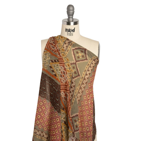 Mood Exclusive Olive Style Central Viscose Chiffon