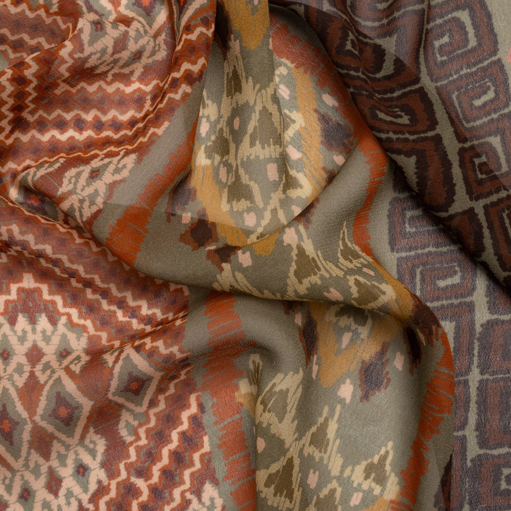Mood Exclusive Olive Style Central Viscose Chiffon