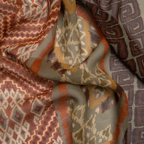 Mood Exclusive Olive Style Central Viscose Chiffon