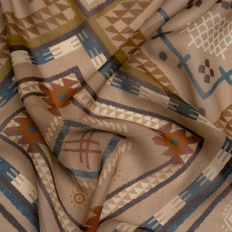 Mood Exclusive Taupe Anything But Deserted Viscose Chiffon
