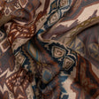 Mood Exclusive Rust Maze Markings Viscose Chiffon