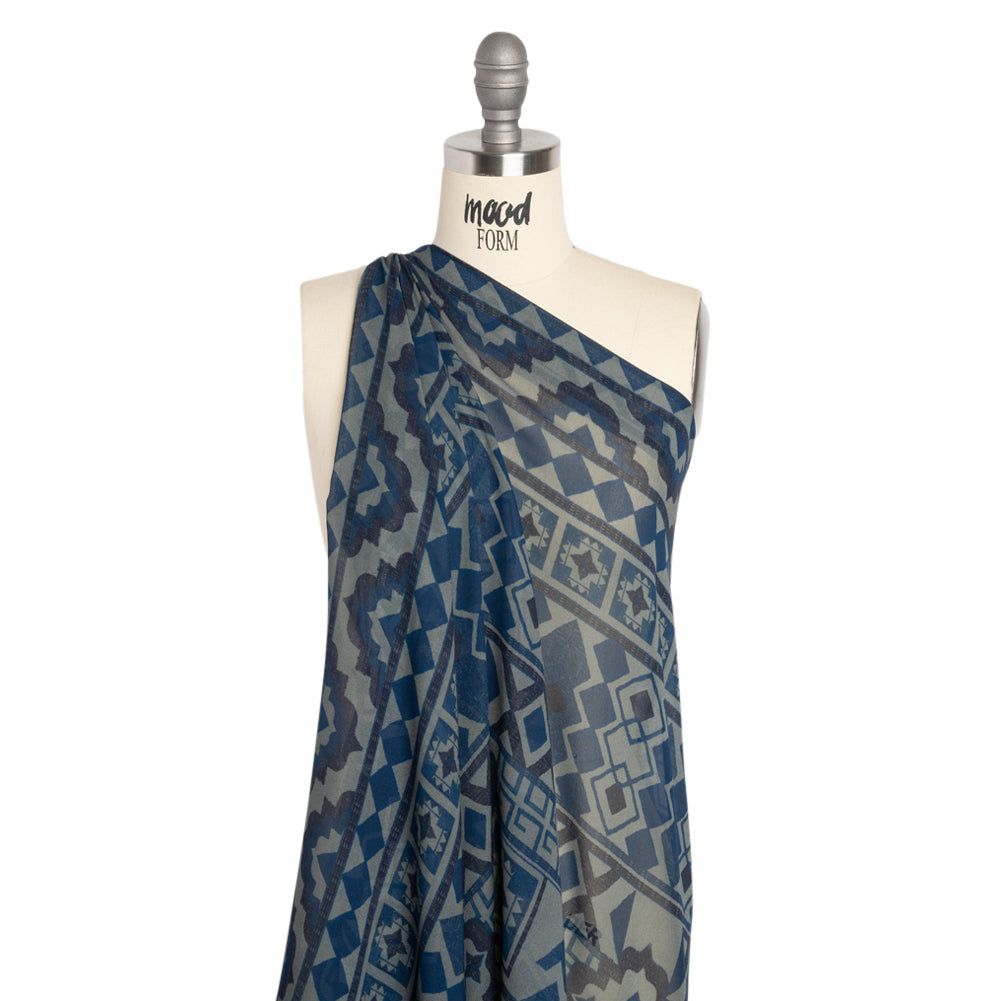 Mood Exclusive Steel Awaiting Eruption Viscose Chiffon Panel