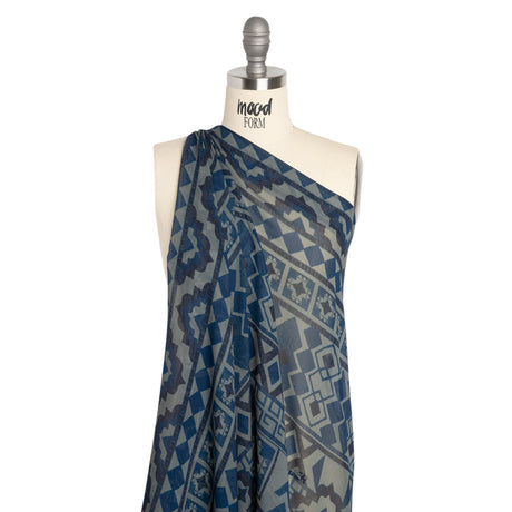 Mood Exclusive Steel Awaiting Eruption Viscose Chiffon Panel