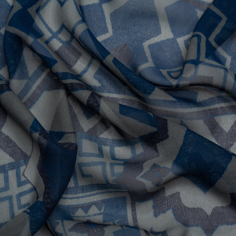 Mood Exclusive Steel Awaiting Eruption Viscose Chiffon Panel