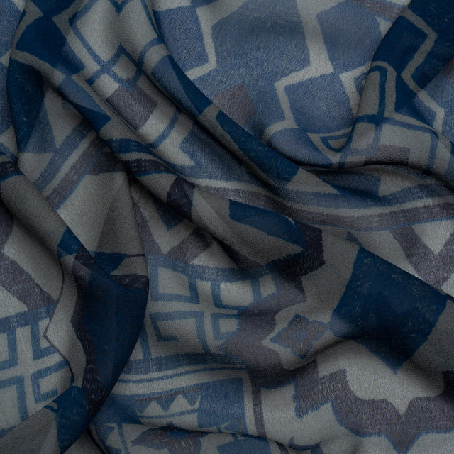 Mood Exclusive Steel Awaiting Eruption Viscose Chiffon Panel