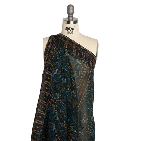 Mood Exclusive Navy My Embroidered Life Viscose Chiffon Panel