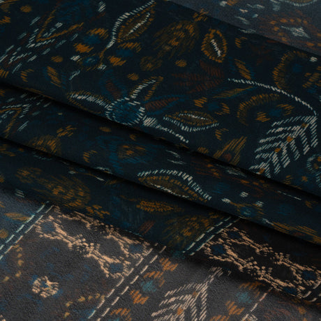 Mood Exclusive Navy My Embroidered Life Viscose Chiffon Panel