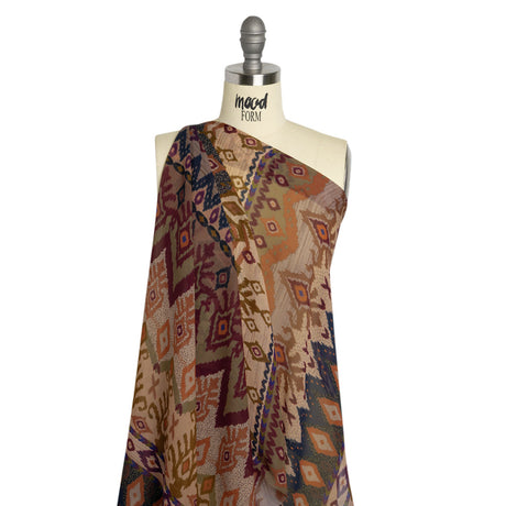 Mood Exclusive Pink Land and Sky Viscose Chiffon