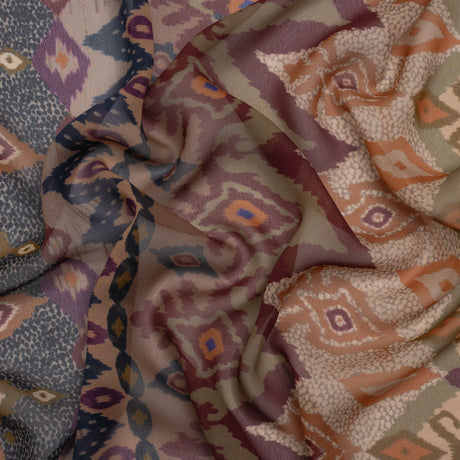 Mood Exclusive Pink Land and Sky Viscose Chiffon