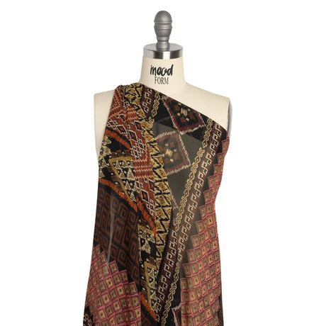 Mood Exclusive Rust Style Central Viscose Chiffon