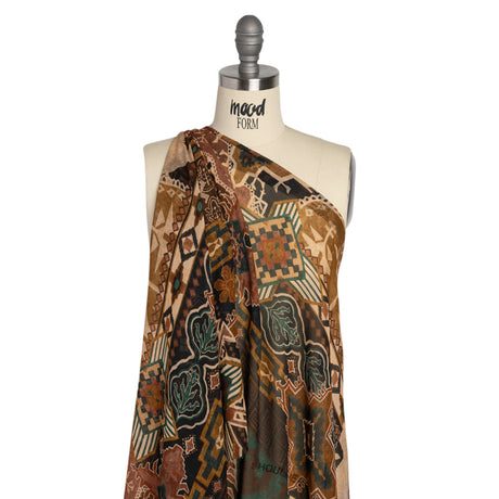 Mood Exclusive Brown Pathway Prowler Viscose Chiffon