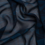 Mood Exclusive Navy Awaiting Eruption Viscose Chiffon Panel