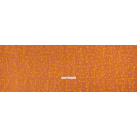 Hands Viscose Jacquard Print - Orange Maze Lines - Mood Exclusive Great Escape