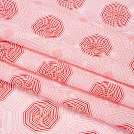 Hands Viscose Jacquard Print - Pink Geometric - Mood Exclusive Retro Reverb