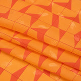 Hands Viscose Jacquard Print - Orange Broken Squares - Mood Exclusive Theorem Thoughts