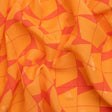 Hands Viscose Jacquard Print - Orange Broken Squares - Mood Exclusive Theorem Thoughts