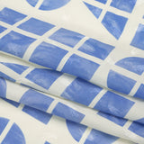 Hands Viscose Jacquard Print - Blue Divided Geometric Shapes - Mood Exclusive Elementary Views