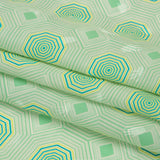Hands Viscose Jacquard Print - Green Geometric - Mood Exclusive Retro Reverb