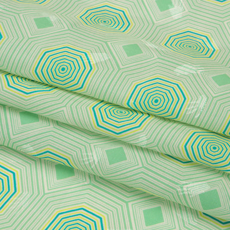 Hands Viscose Jacquard Print - Green Geometric - Mood Exclusive Retro Reverb
