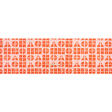 Hands Viscose Jacquard Print - Coral Divided Geometric Shapes - Mood Exclusive Elementary Views