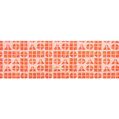 Hands Viscose Jacquard Print - Coral Divided Geometric Shapes - Mood Exclusive Elementary Views
