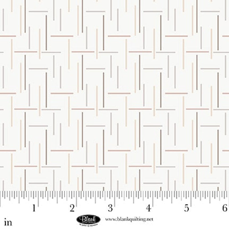 Cotton Print White Lines Sugar Dreams Fabric