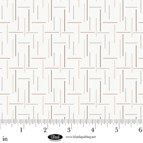 Cotton Print White Lines Sugar Dreams Fabric