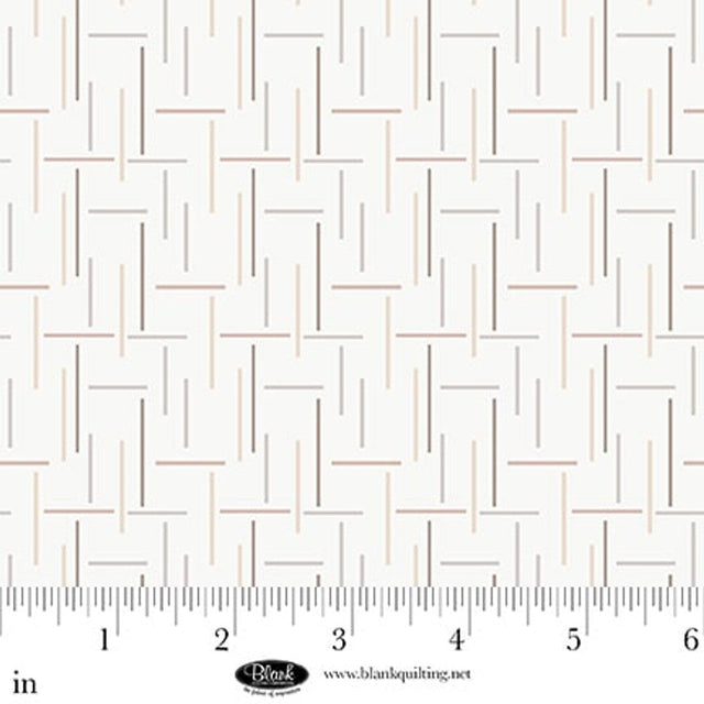 Cotton Print White Lines Sugar Dreams Fabric