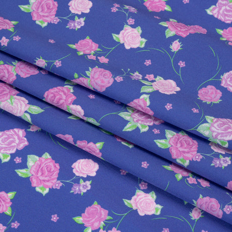 Mood Exclusive Blue Little Romantic Stretch Cotton Poplin