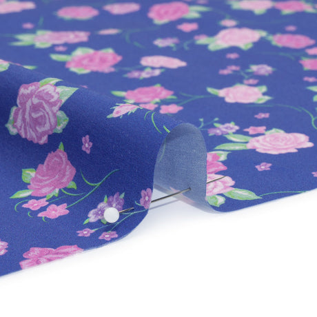 Mood Exclusive Blue Little Romantic Stretch Cotton Poplin