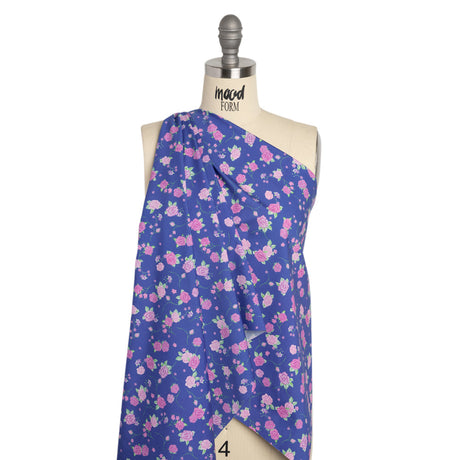 Mood Exclusive Blue Little Romantic Stretch Cotton Poplin