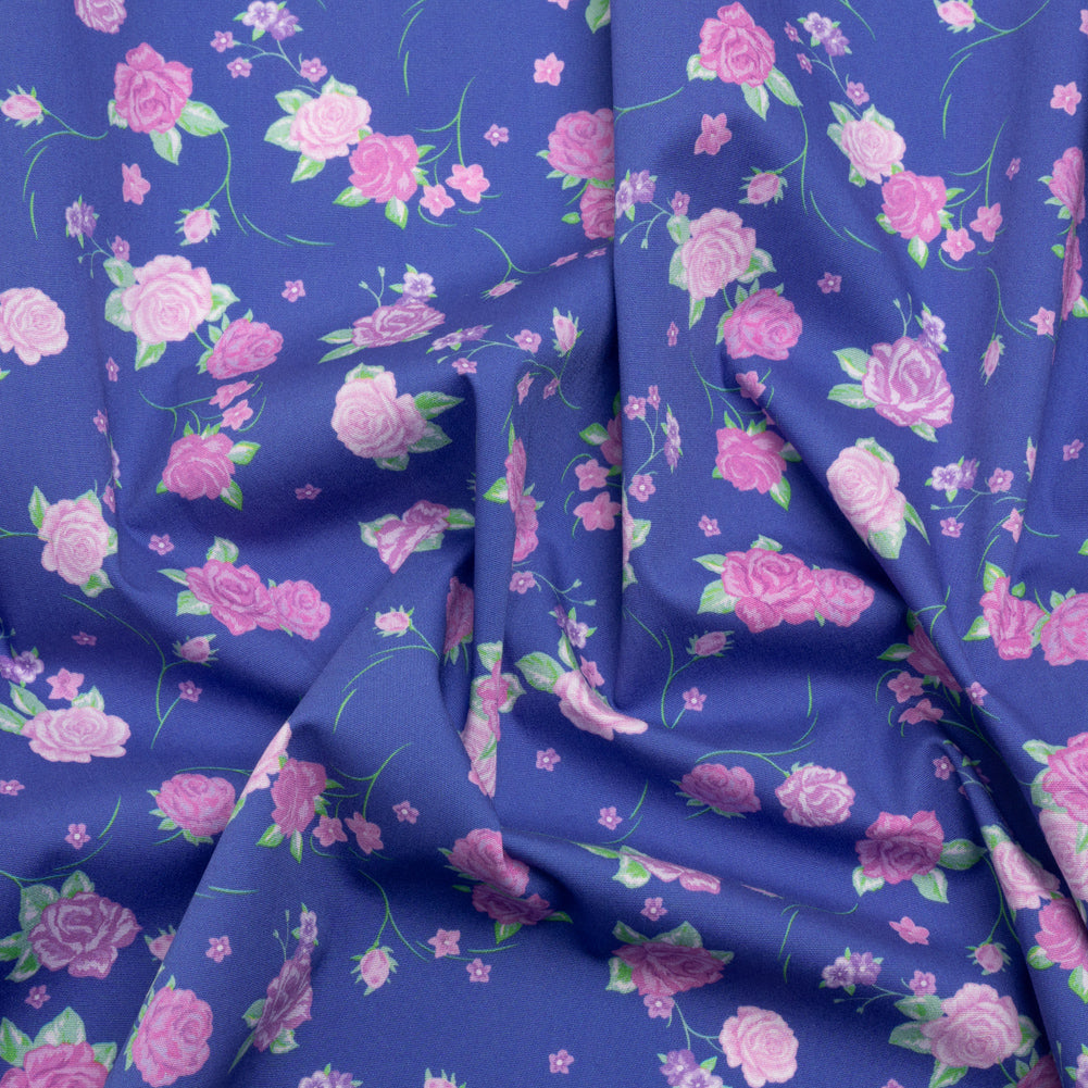 Mood Exclusive Blue Little Romantic Stretch Cotton Poplin