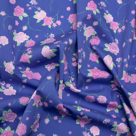 Mood Exclusive Blue Little Romantic Stretch Cotton Poplin