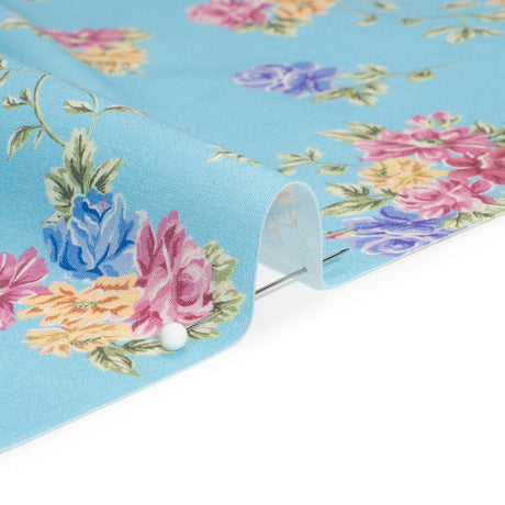 Mood Exclusive Blue Aromatic Enchantments Stretch Cotton Poplin