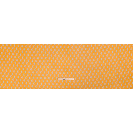 Crinkled Cotton Gauzy Woven Print - Mango Orange and Blue Paisley - Mood Exclusive Bit of Bloom