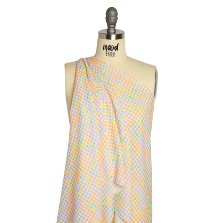 Mood Exclusive White Candy Buttons Cotton Crepe